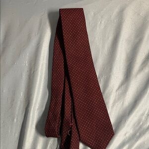 Isaia Burgundy Micro-Pattern Wool/Silk Tie